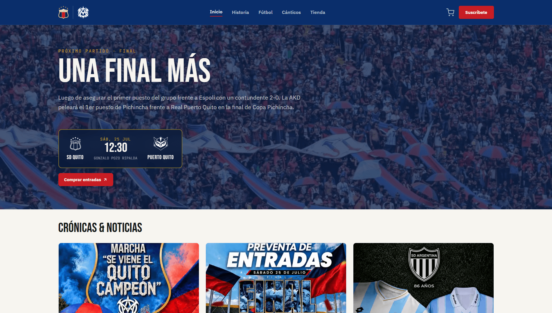 Captura del sitio de Mafia Azul Grana